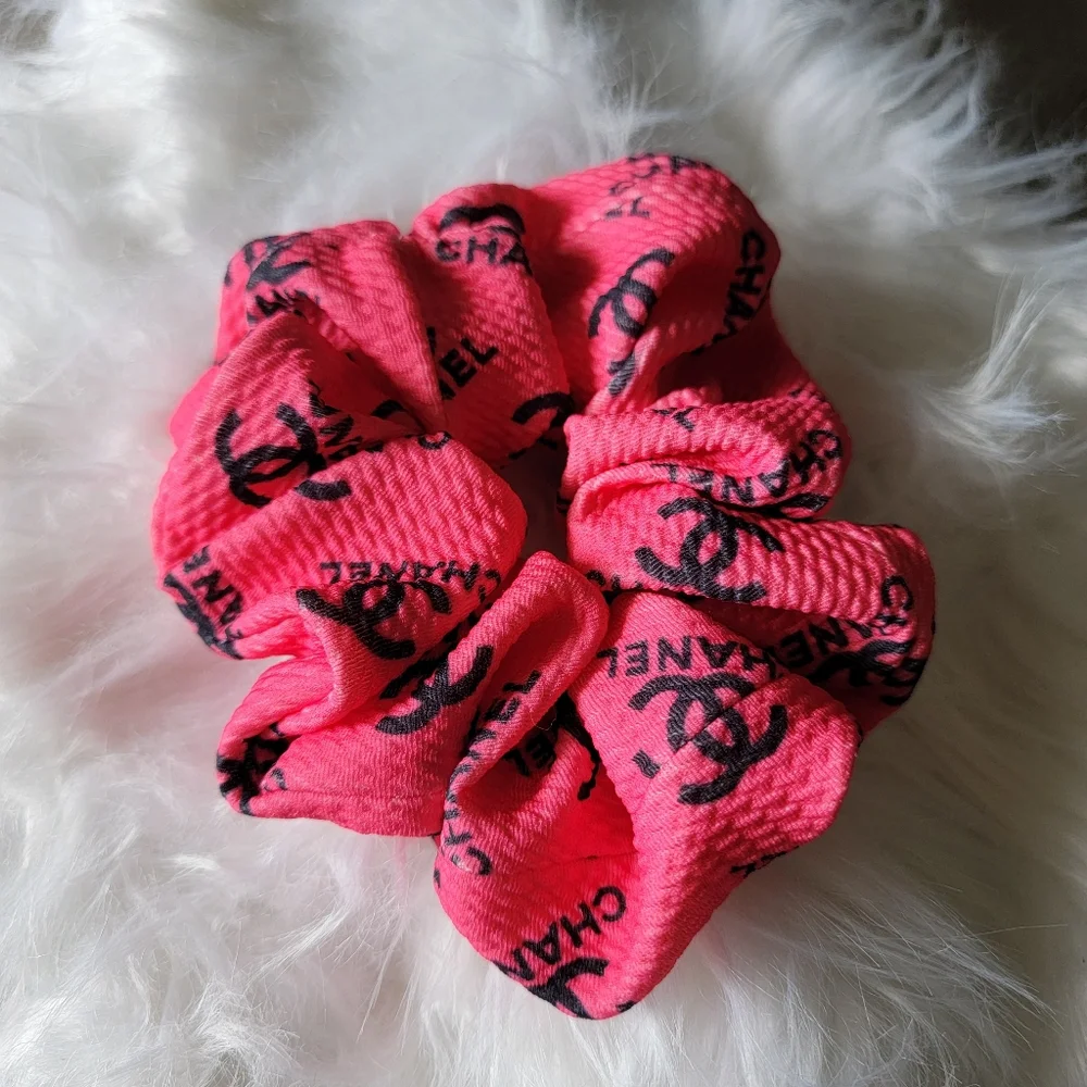 Last One! Stylish Dark Pink Patterned Hair Tie